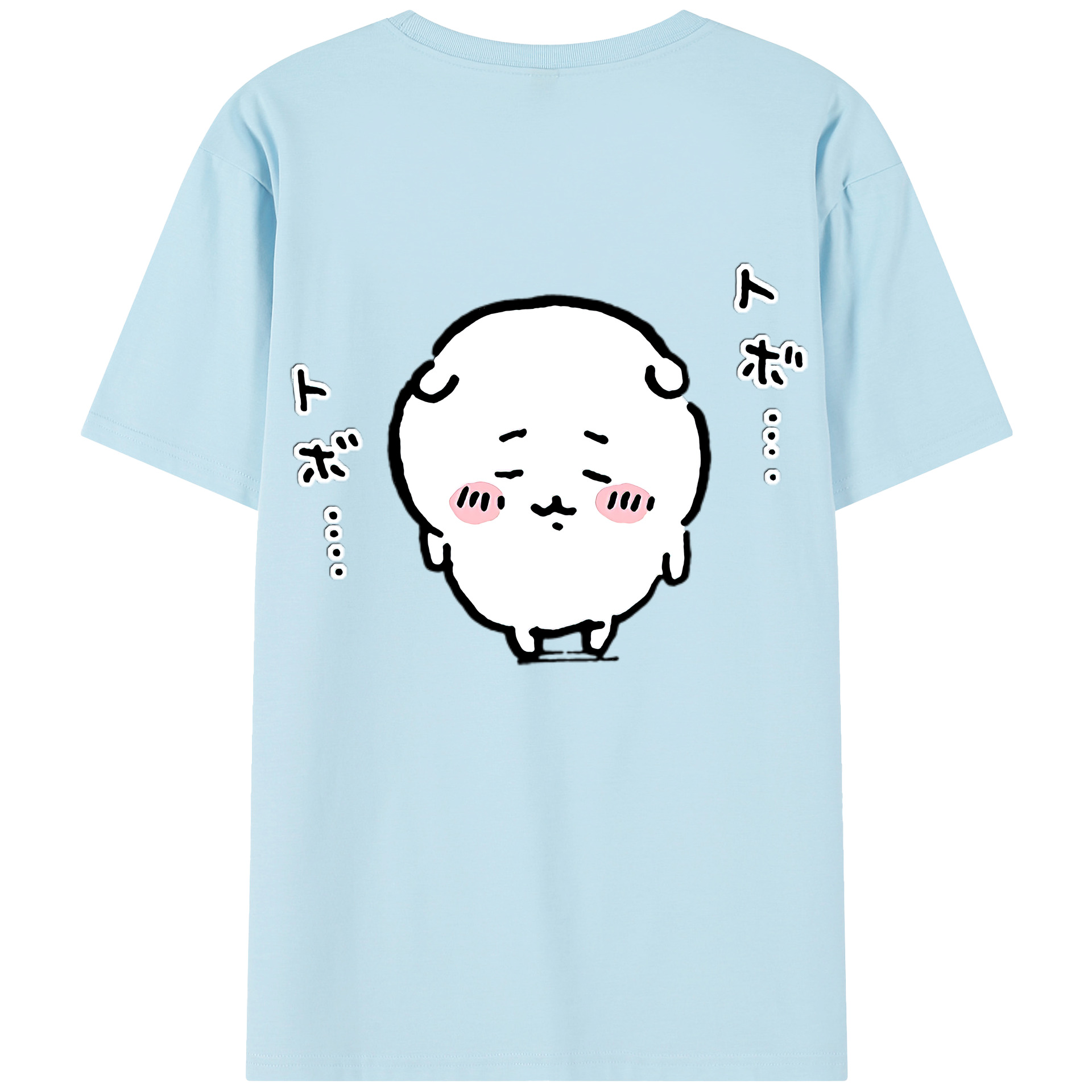 （画像用） ちいかわ ちいかわ Chii-kawa chiikawa 綿100％半袖Tシャツ（背面プリント）